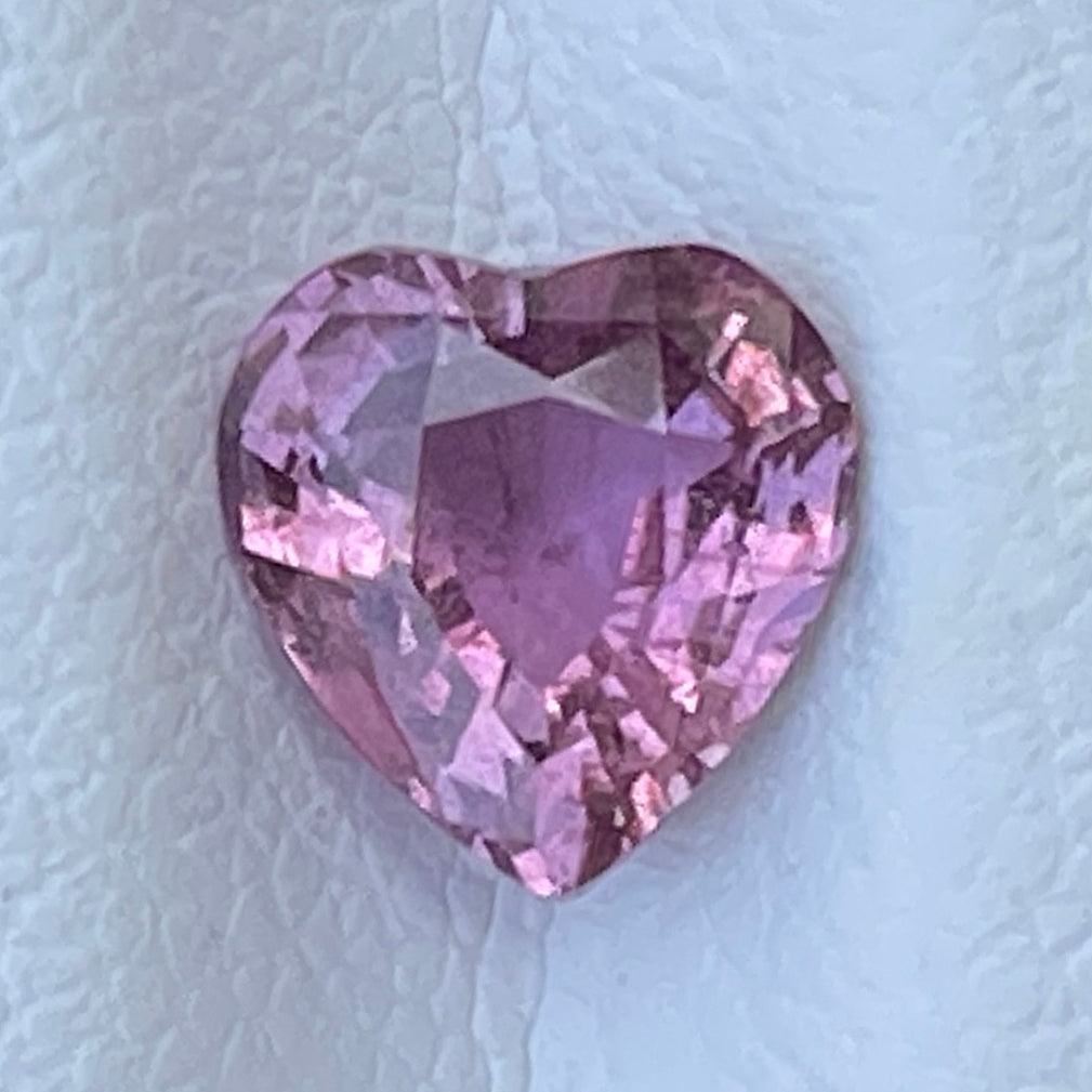 Natural Padparadscha Sapphire 1.44 Cts Heart Cut Gemstone Love Gift Special