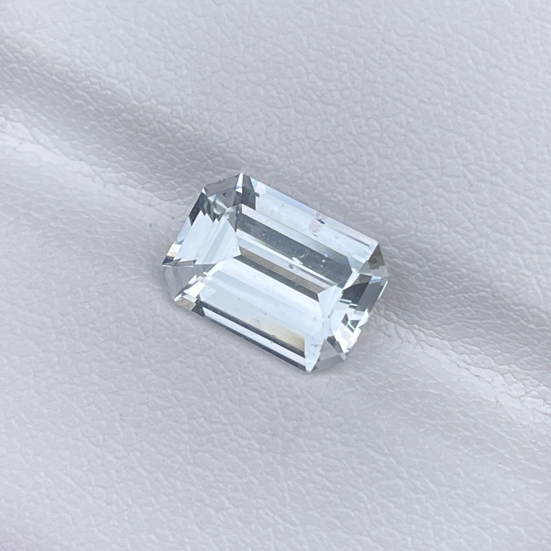 Natural White Sapphire 3.60 Cts Emerald Cut Gemstone Special Anniversary Gift