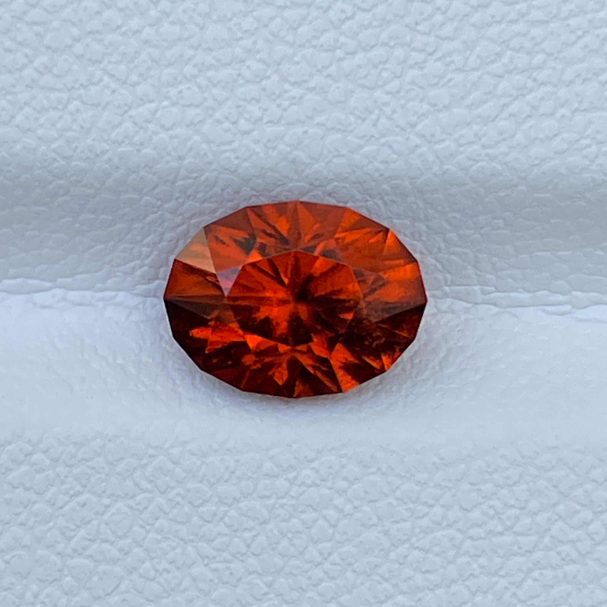 Natural Orange Hessonite Garnet 2.25 Cts Precision Oval Gemstone Ring Gift
