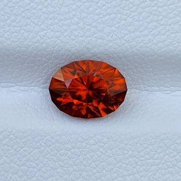 Natural Orange Hessonite Garnet 2.25 Cts Precision Oval Gemstone Ring Gift