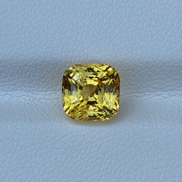 Natural Unheated Yellow Sapphire 3.32 Cts Cushion Sri Lanka Loose Gemstone