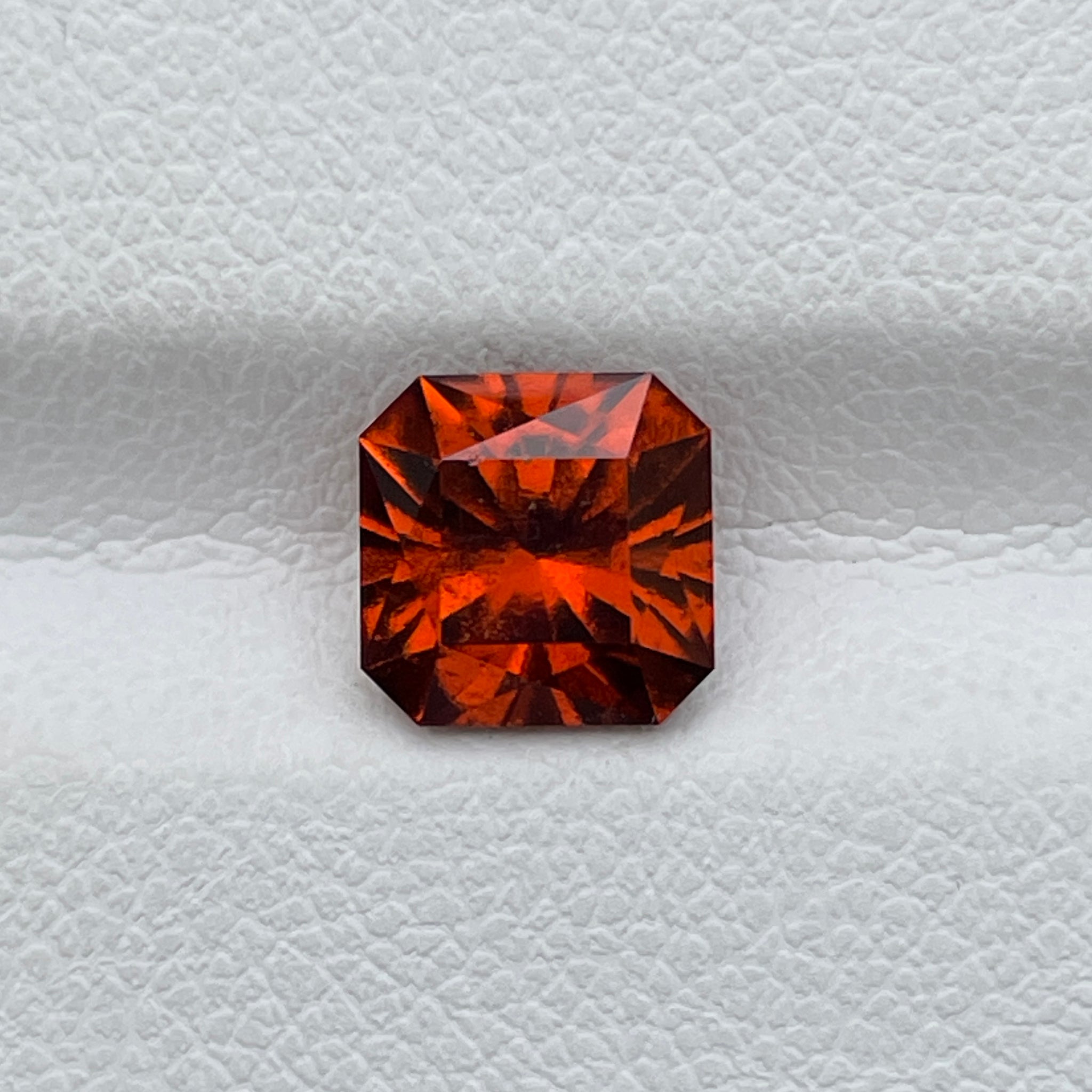 Natural Orange Hessonite Garnet 2.26 Cts Asscher Loose Gemstone Jewelry