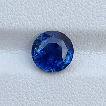 Natural Blue Sapphire 3.17 Cts Round Cut Sri Lanka Loose Gemstone