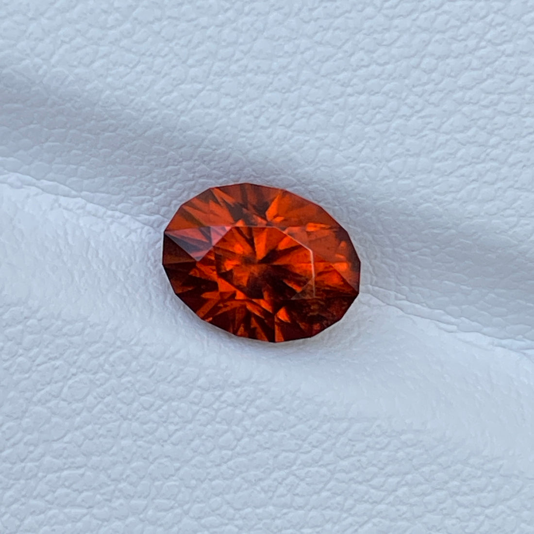 Natural Orange Hessonite Garnet 2.25 Cts Precision Oval Gemstone Ring Gift