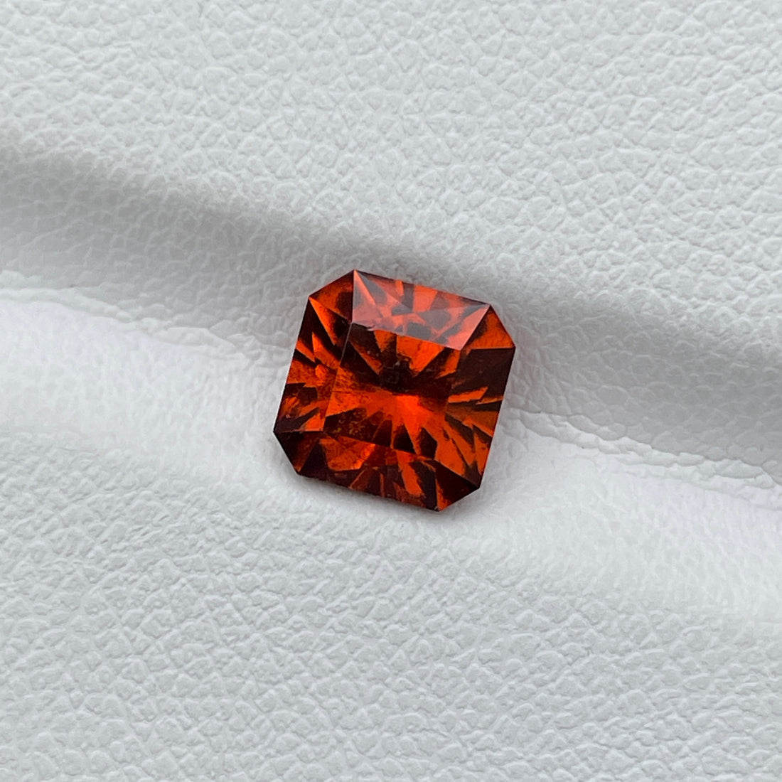 Natural Orange Hessonite Garnet 2.26 Cts Asscher Loose Gemstone Jewelry
