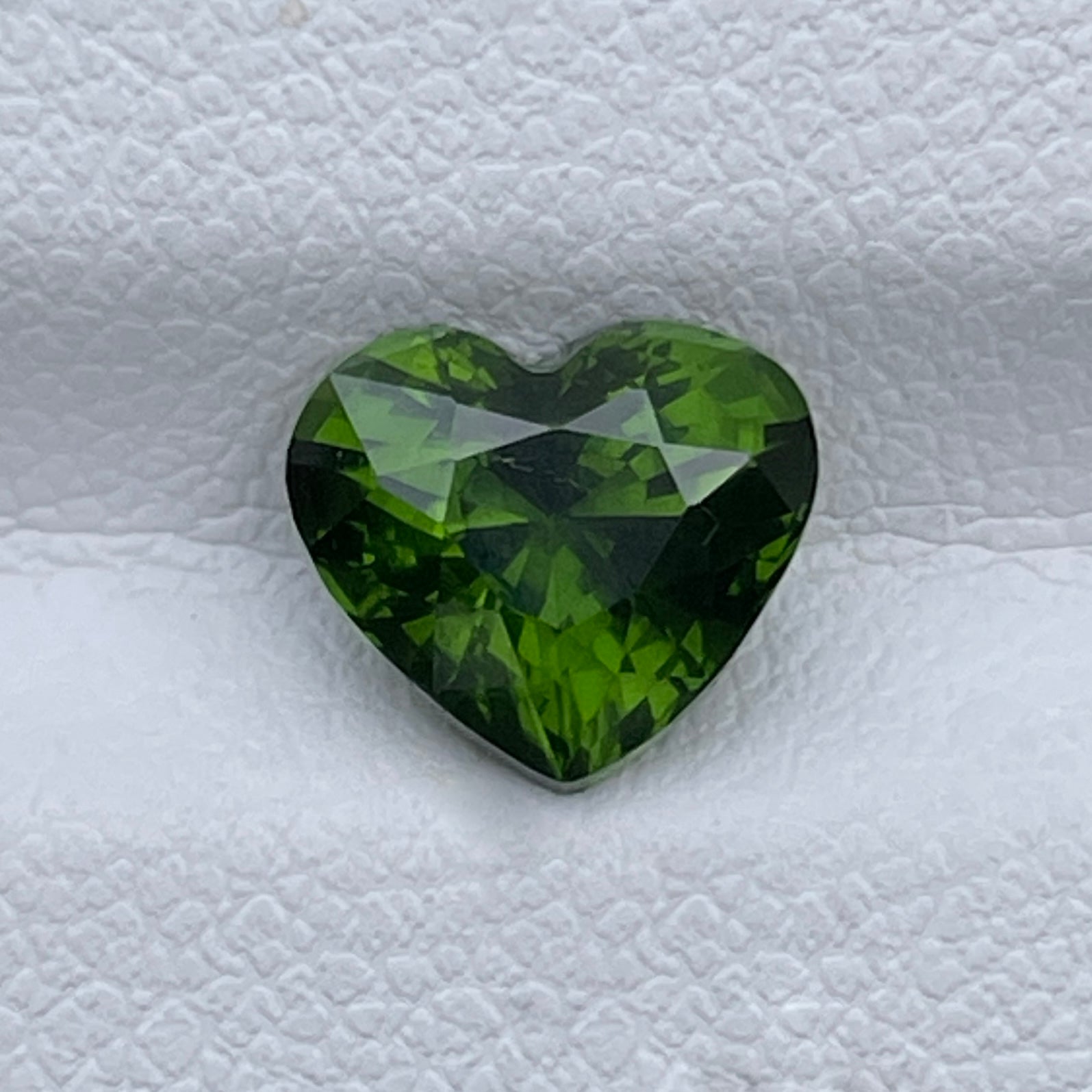 Natural Green Zircon 2.06 Cts Heart Cut Loose Gemstone For Engagement Ring Gift