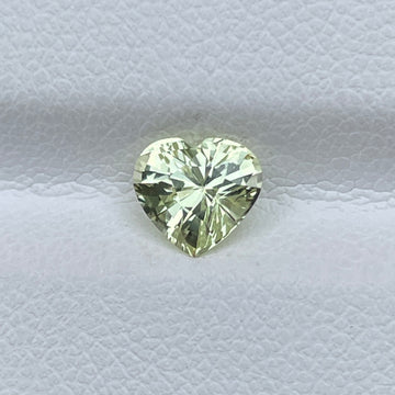 Natural Yellow Chrysoberyl Heart Cut Gemstone 1.20 Ct Custom Jewelry Design