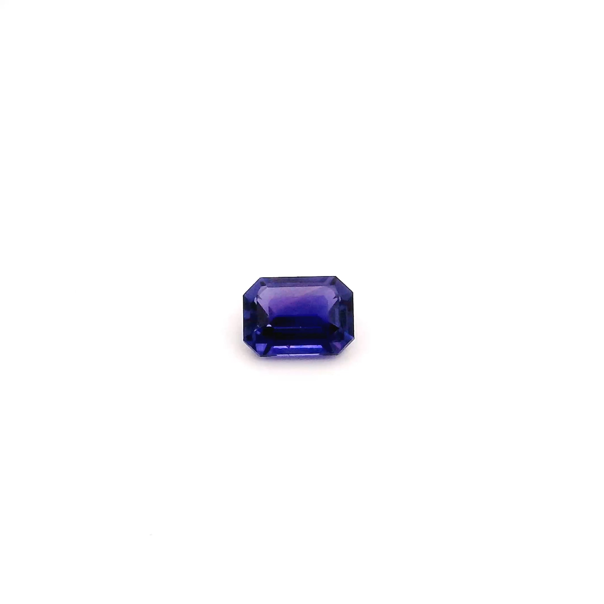 Natural Purple Sapphire 0.48ct Emerald Cut Tanzania Gemstone for Jewelry Gift