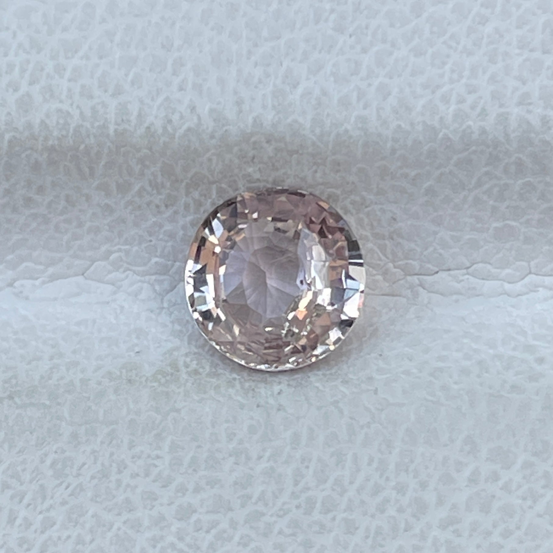 Natural Unheated Peach Sapphire 1.04 Cts Round Gemstone for Wedding Ring