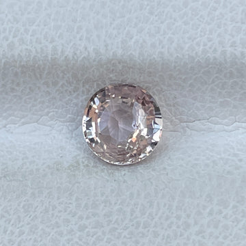 Natural Unheated Peach Sapphire 1.04 Cts Round Gemstone for Wedding Ring