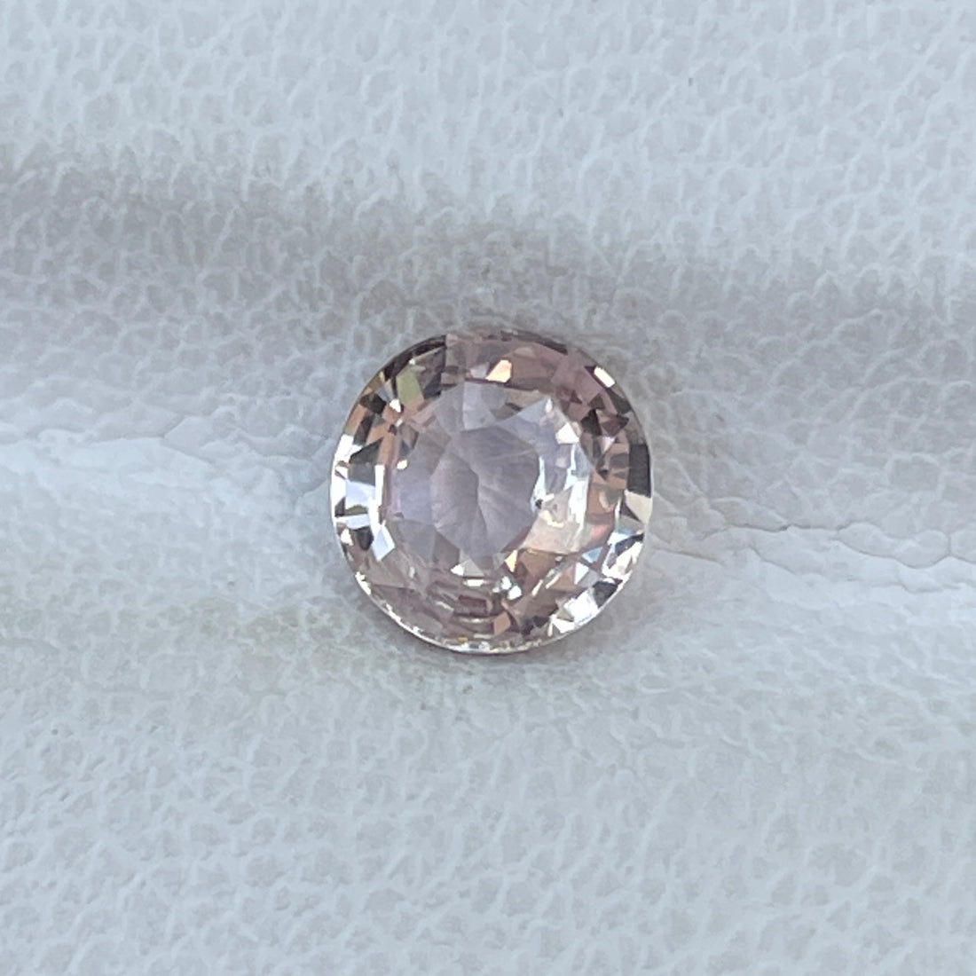 Natural Unheated Peach Sapphire 1.04 Cts Round Gemstone for Wedding Ring
