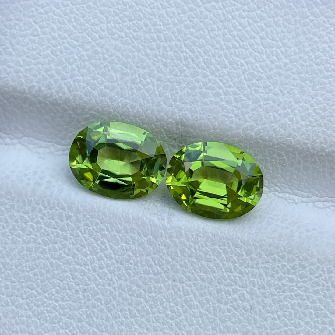 3.82 Ct Natural Peridot Pair – Matching Oval Gemstones for Designer Jewelry