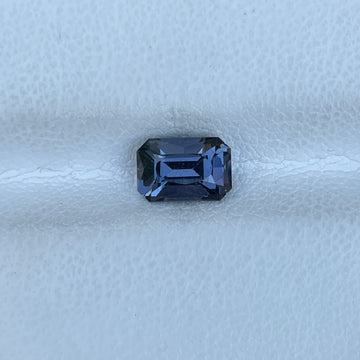 1.37 Cts Natural Gray Spinel Emerald Cut Jewelry Ring Design 7x5mm Gemstone