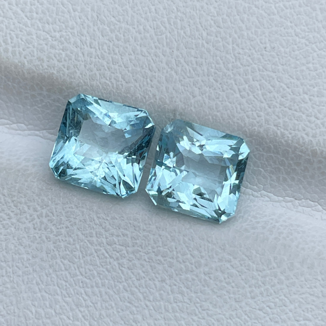 Natural Blue Aquamarine Pair 4.61 Cts Radiant Gemstone Gift for Earrings