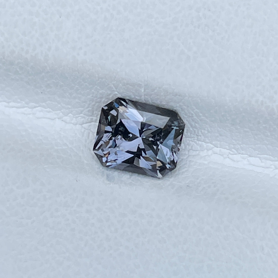 Natural Grey Spinel 1.88 Cts Radiant Cut 7mm Loose Gemstone for Jewelry