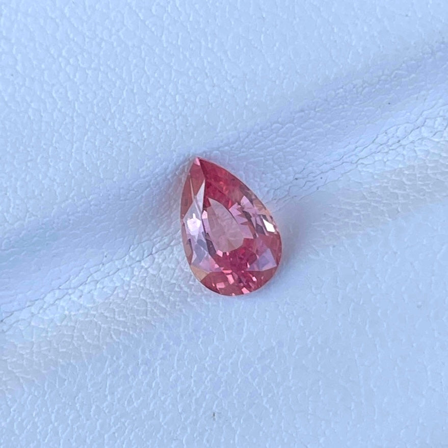 Certified 1.59 Cts Unheated Sri Lankan Padparadscha Orangish Pink Sapphire