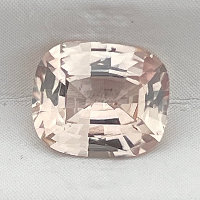 100% Natural Sapphire Unheated Yellow-Peach Cushion Cut 1.26 Cts Loose Gemstone for Ring