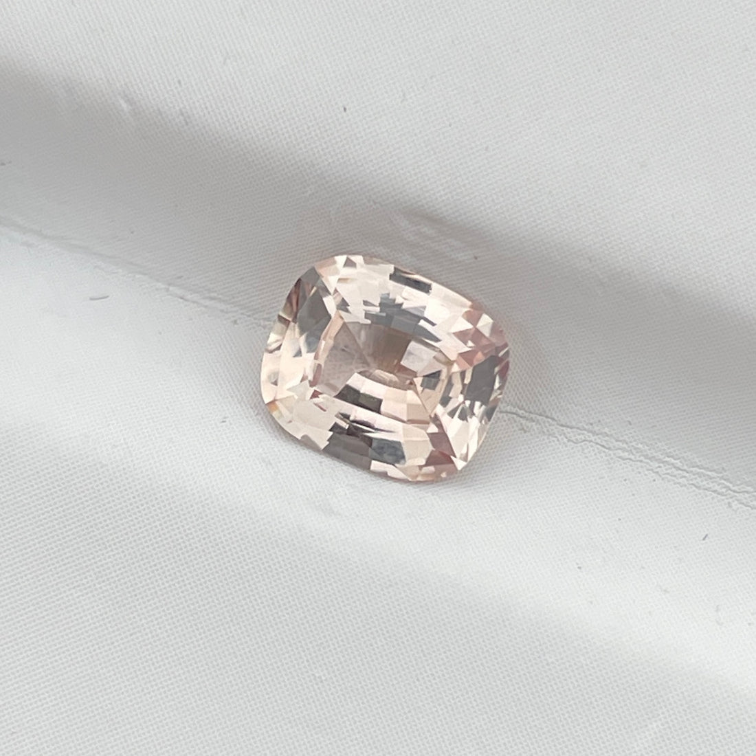 100% Natural Sapphire Unheated Yellow-Peach Cushion Cut 1.26 Cts Loose Gemstone for Ring