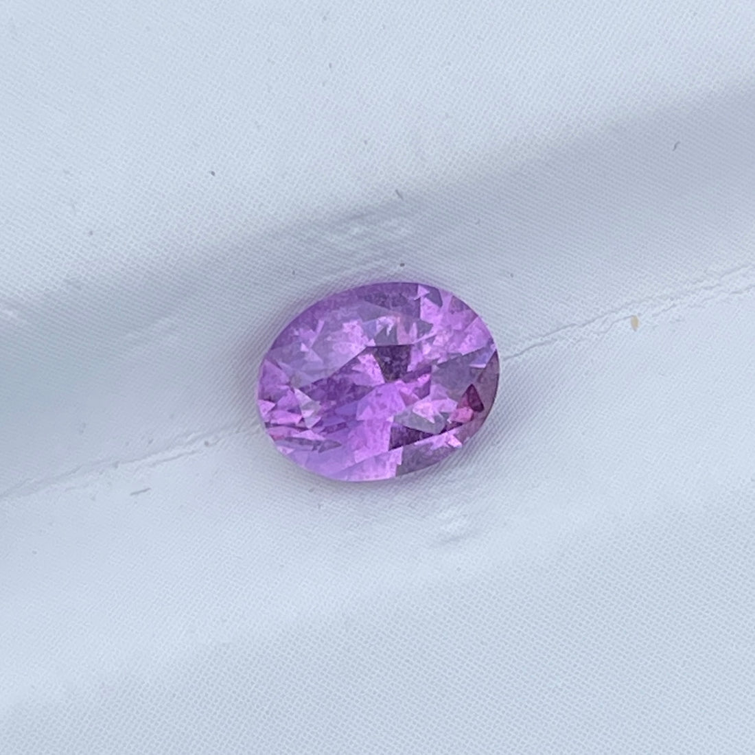 1.17 Cts Natural Pink-Purple Sapphire Oval Cut Loose Gemstone Engagement Ring