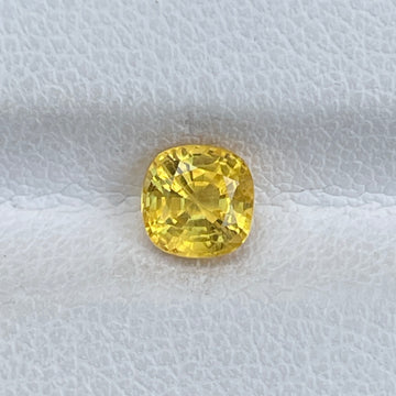1.10 Cts Square Cushion Yellow Sapphire VVS Loose Gemstone