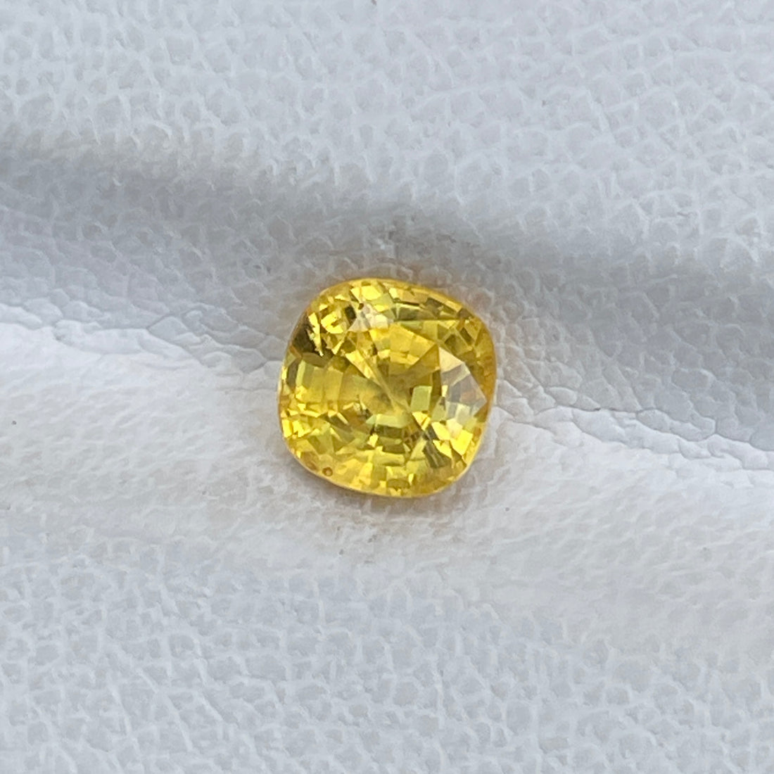 1.10 Cts Square Cushion Yellow Sapphire VVS Loose Gemstone