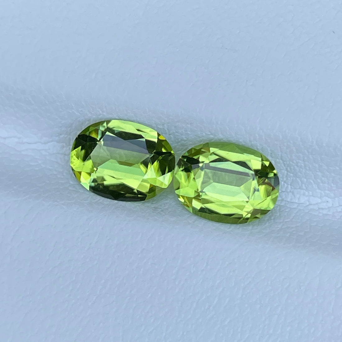 Natural Peridot Pair 3.18 Cts Oval Cut Loose Gemstone