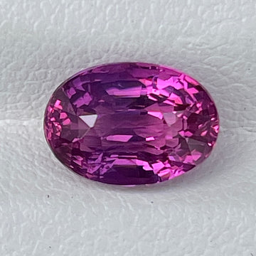 Certified 3.01 Cts Natural Unheated Vivid Pink Sapphire Oval Cut Sri Lanka
