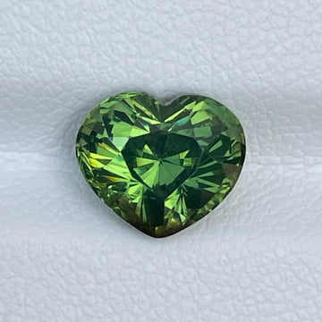 Natural Green Zircon 3.80 Cts Heart Shape Loose Gemstone Jewel Ring Love Gift