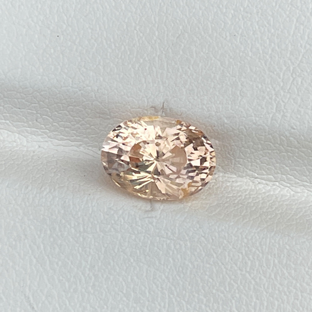 Natural Unheated Peach Sapphire 3.21 Cts Oval Cut Loose Gemstone