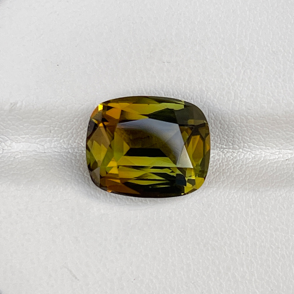 Natural Unheated Bi-Color Tourmaline 7.82 Cts Cushion Cut Loose Gemstone