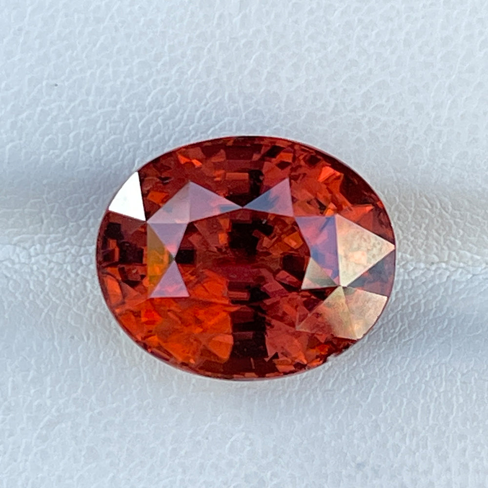 Natural Unheated Orange Zircon 16.98 Cts Oval Cut Sri Lanka Loose Gemstone