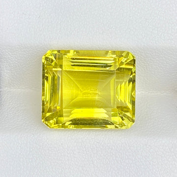 Natural Yellow Lemon Quartz 36.41 Cts Emerald Cut Loose Gemstone