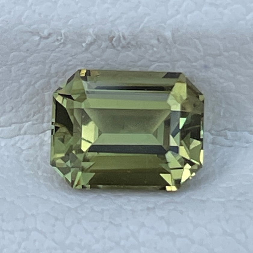 Natural Yellowish Green Chrysoberyl 1.27 Cts Emerald Cut Loose Gemstone