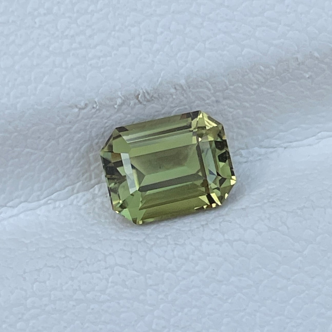 Natural Yellowish Green Chrysoberyl 1.27 Cts Emerald Cut Loose Gemstone